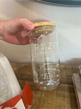 Glass Drinkware Jar with Bamboo Lid - Clear